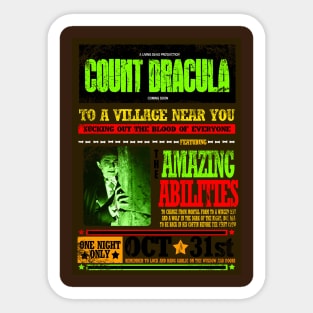 wanted Dracula Sticker